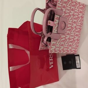 VERSACE TOTE PINK & WHITE